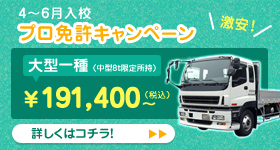 合宿プロ免許キャンペーン